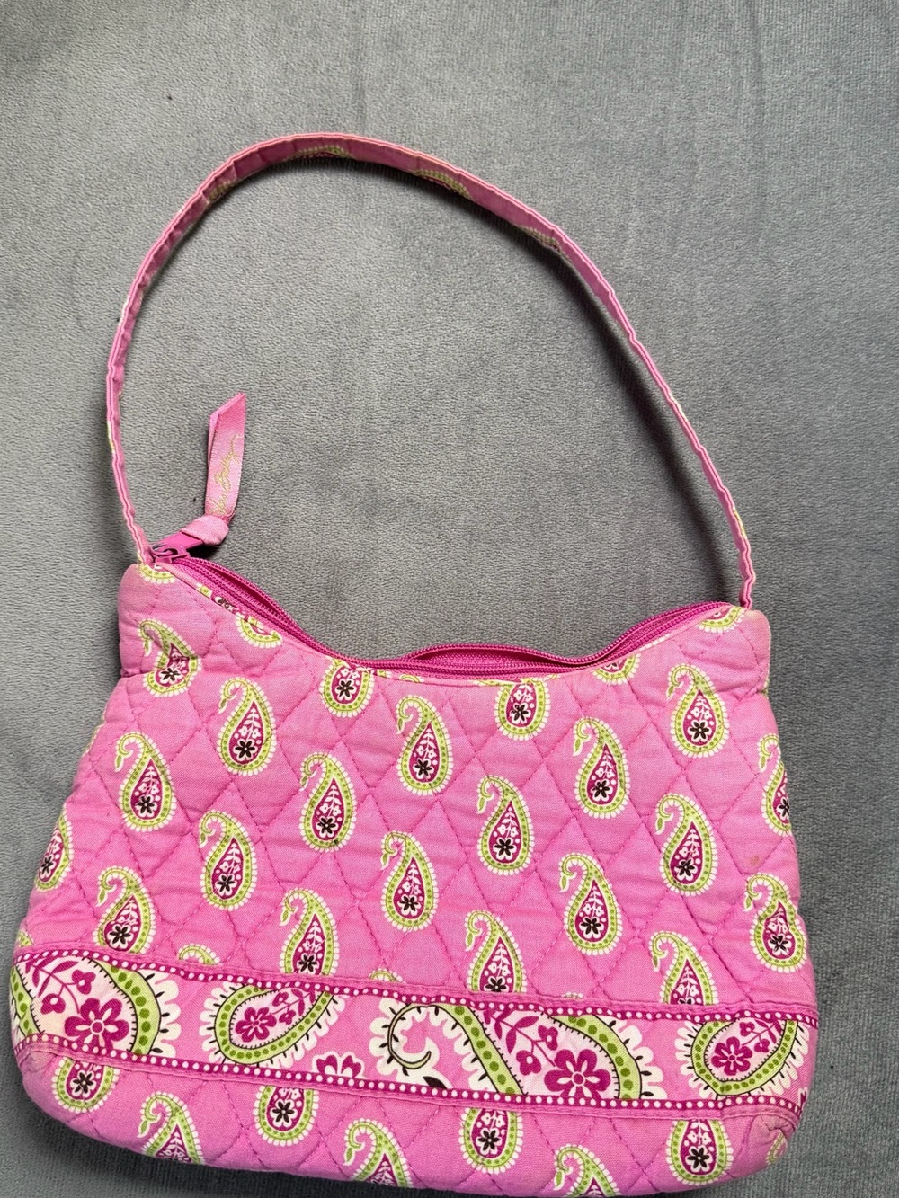 Vera Bradley Pink Quilted Paisley Shoulder Bag